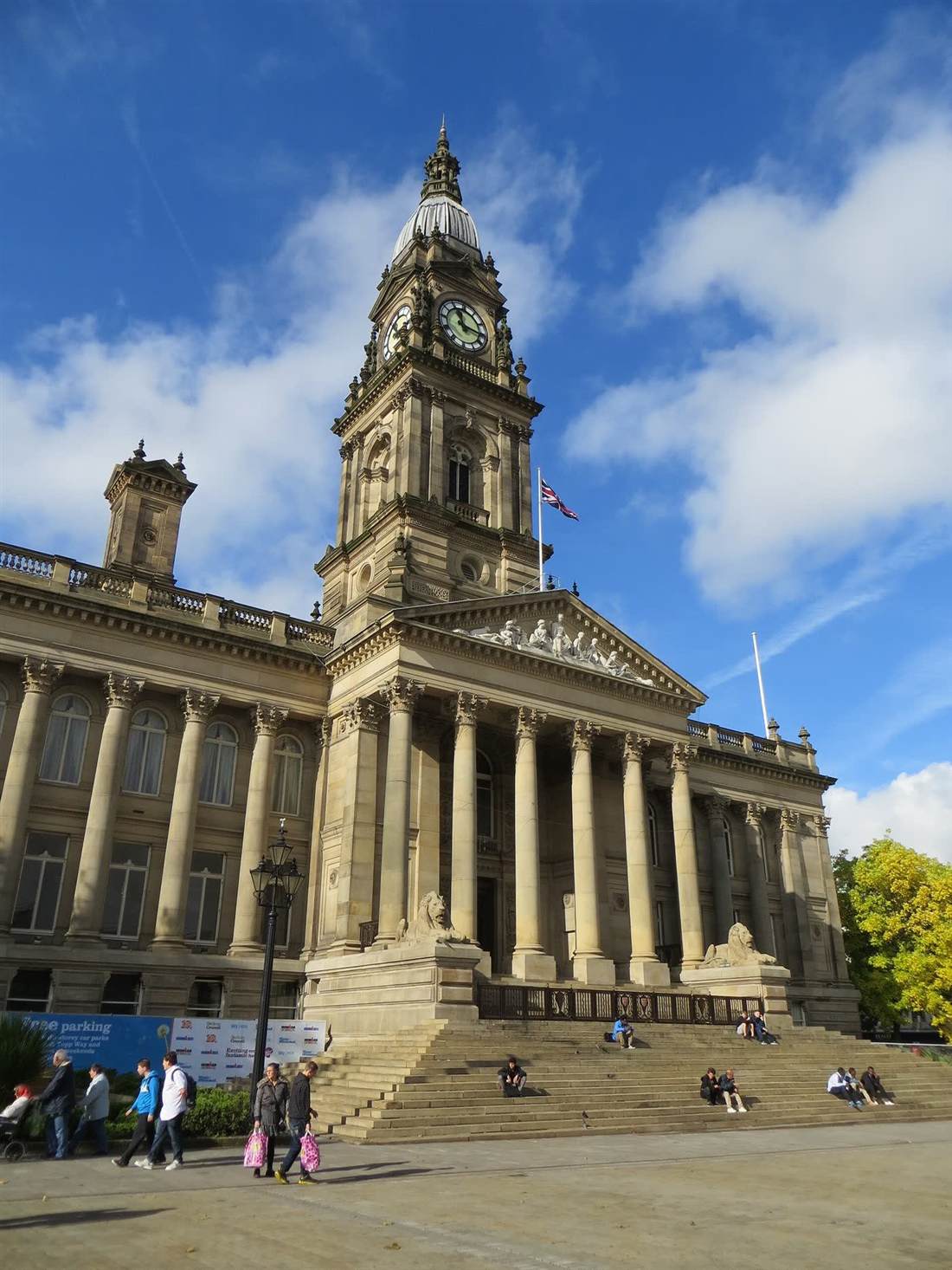 Bolton Town Hall in the town centre