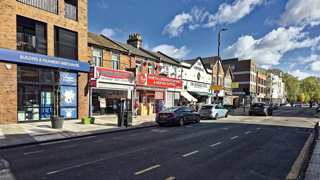 West Green Road street scene in Tottenham, London